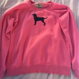 Girls Black Dog Crewneck